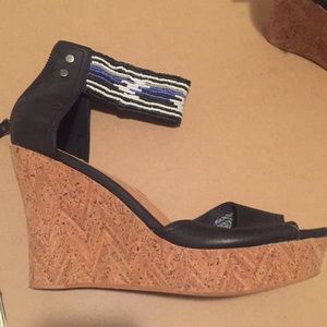 Ugg Beaded Wedges | Leather and Cork